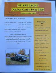 October Canby Swap Meet Canby 2026